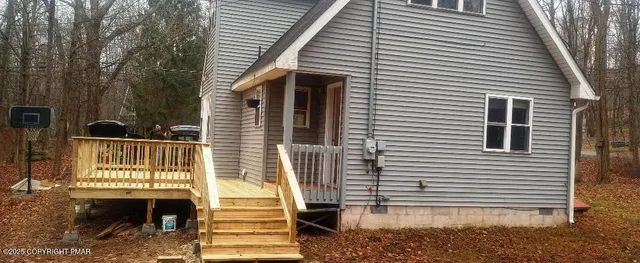 a view of wooden door