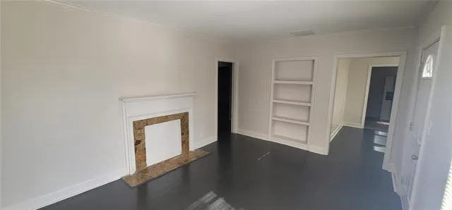 an empty room with a window