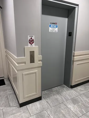 a view of a elevator