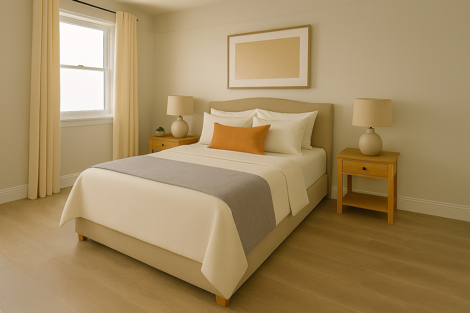 2150 North Halsted Street, Unit 3F Chicago, IL 60614 - Photo 3 of 16 a large bed sitting in a bedroom next to a window