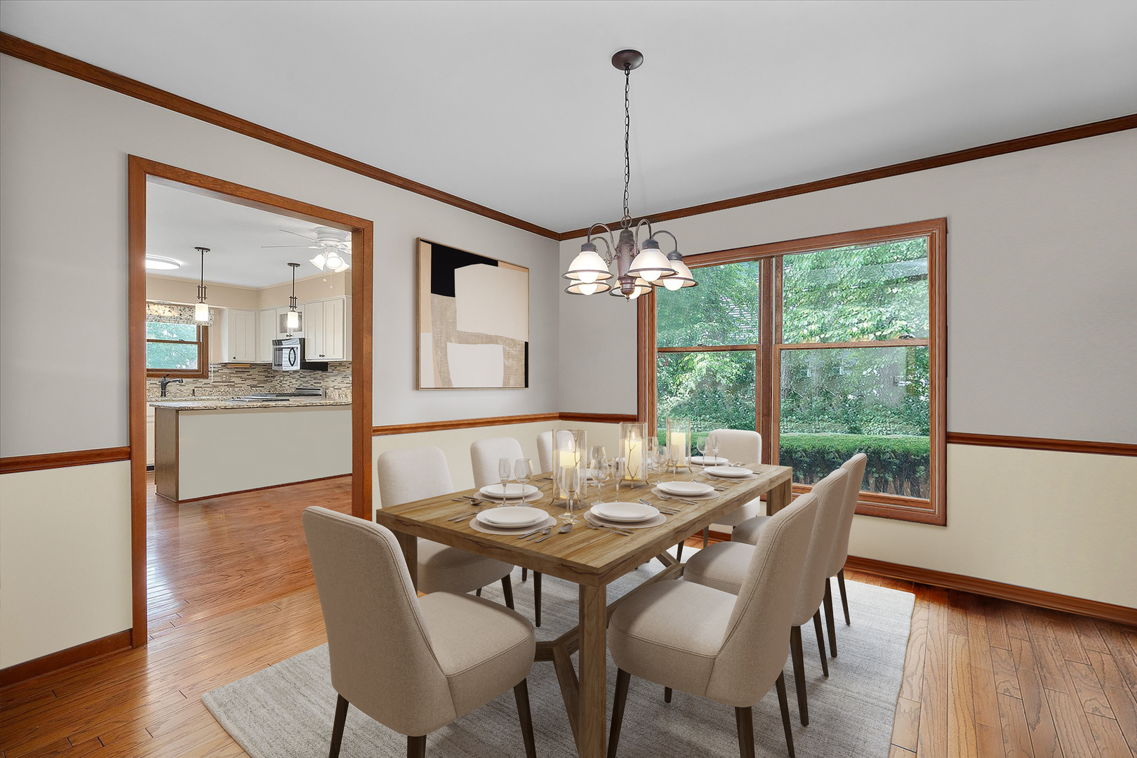 567 Roxbury Drive Naperville, IL 60565 - Photo 11 of 36 a view of a dining room with furniture window and wooden floor
