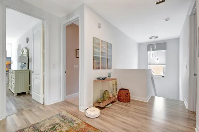 a view of livingroom with furniture and wooden floor