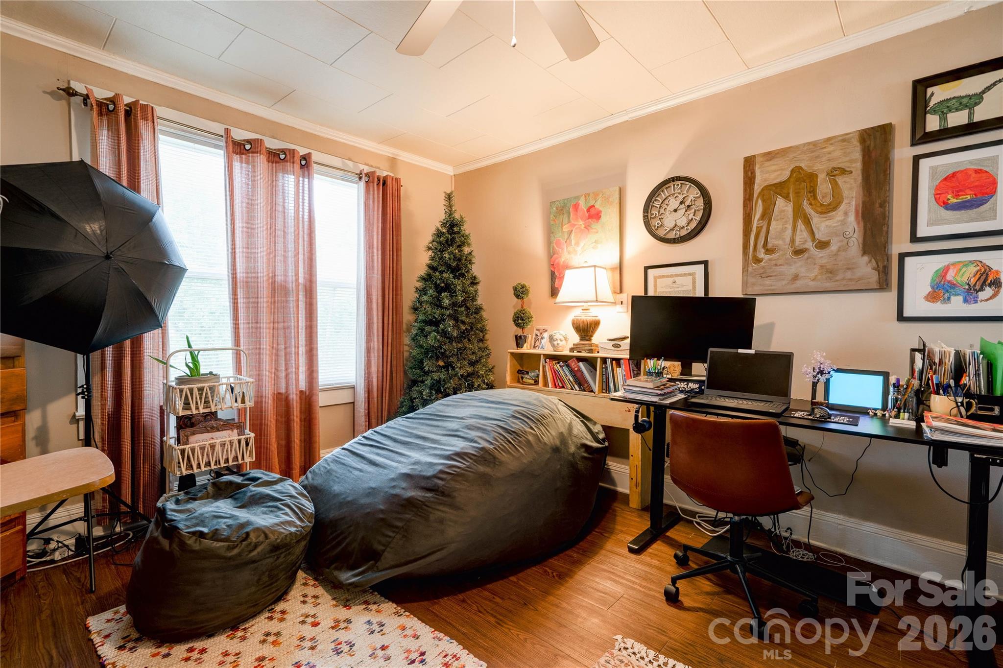 223 Waco Road Kings Mountain, NC 28086 - Photo 15 of 22 a view of a workspace with furniture and a window