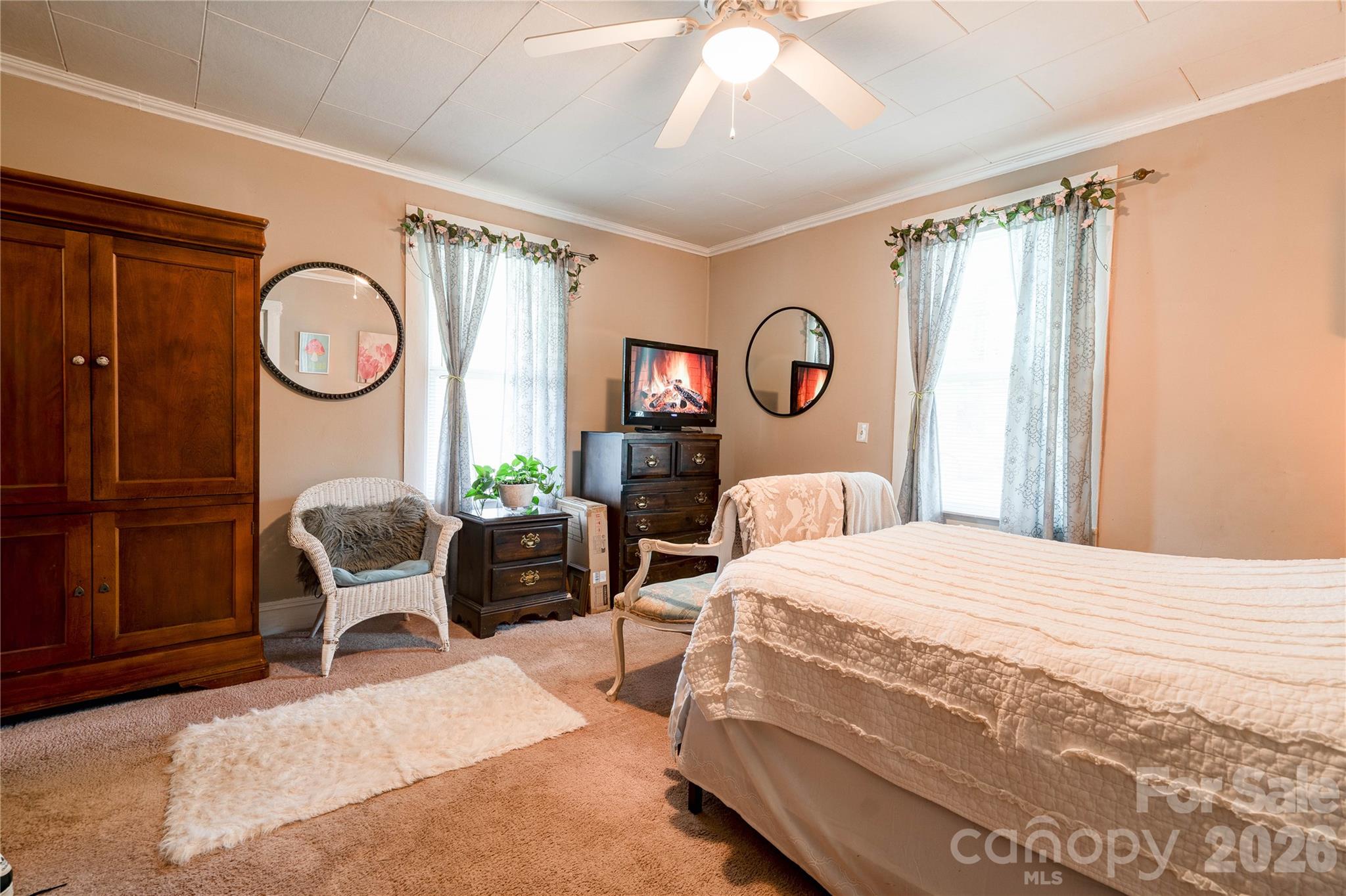 223 Waco Road Kings Mountain, NC 28086 - Photo 10 of 22 a bedroom with a large bed and a closet