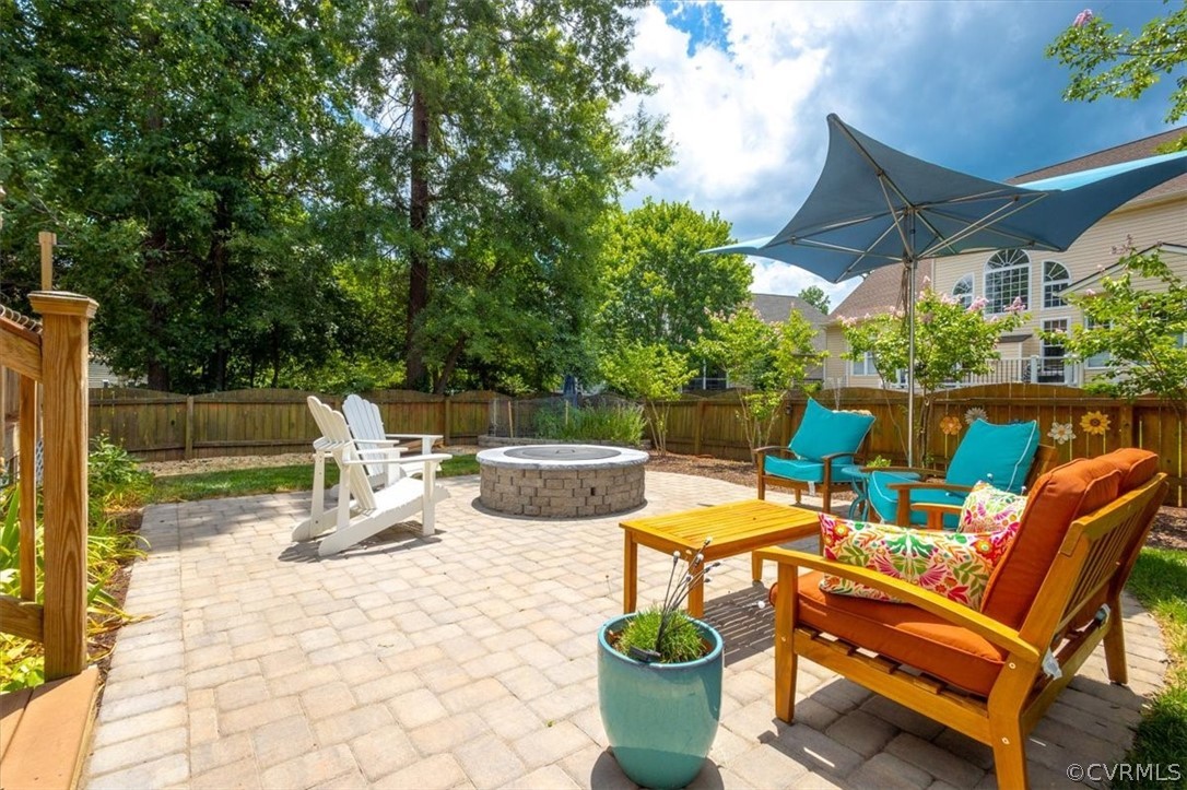 14701 Yarcombe Road Midlothian, VA 23112 - Photo 38 of 44 a view of a patio with chairs and plants