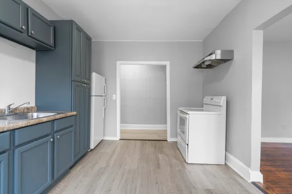 a room with a washer and dryer