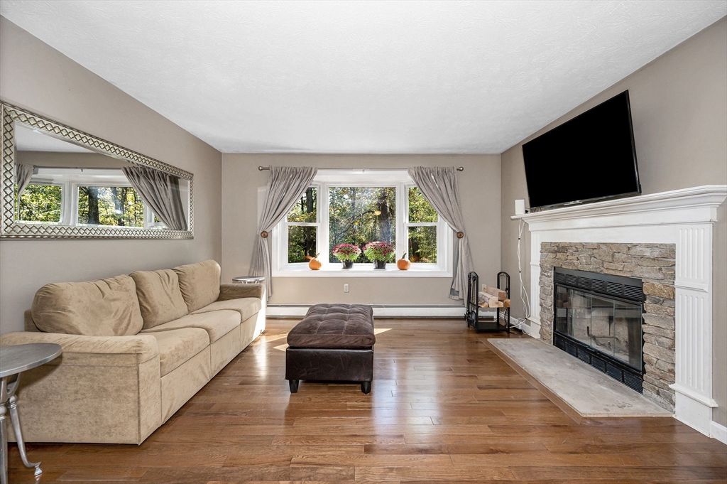 38 Pine Ridge Drive Ayer, MA 01432 - Photo 8 of 42 a living room with furniture fireplace and flat screen tv