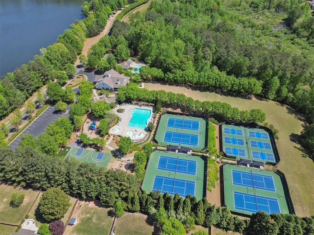 825 Poplar Terrace Canton, GA 30115 - Photo 42 of 46 an aerial view of a house with a yard