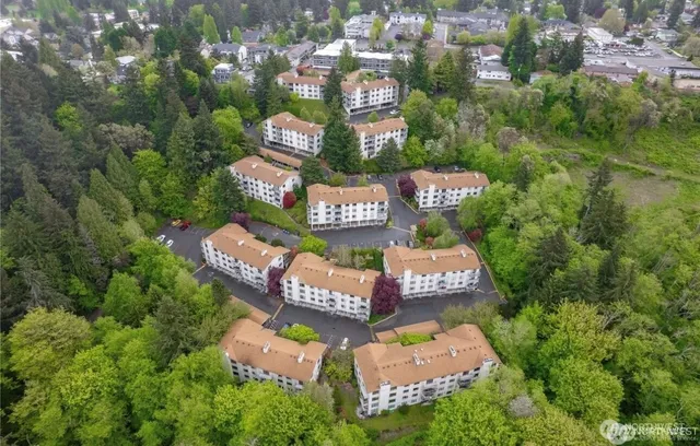 an aerial view of a city