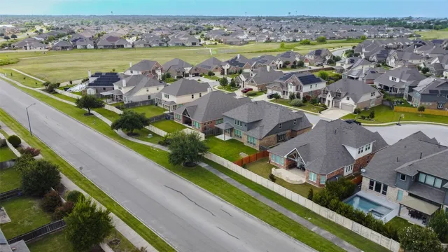 an aerial view of a city