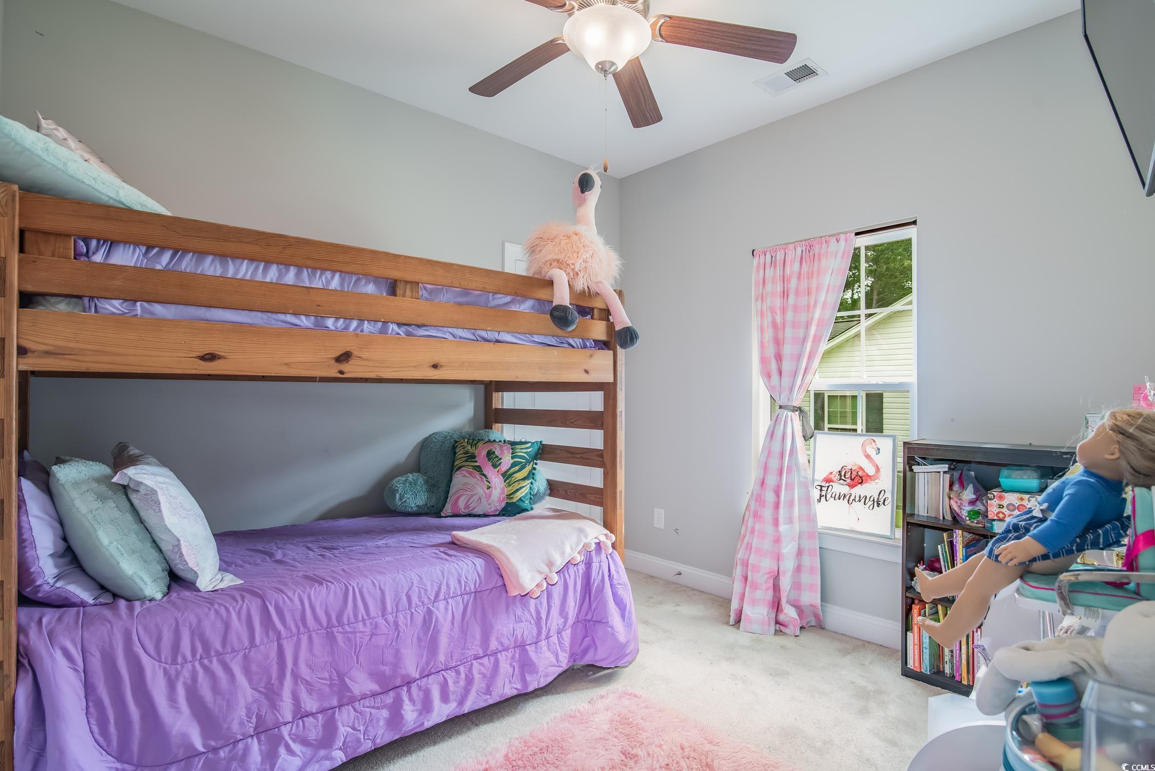 2242 Brier Street Georgetown, SC 29440 - Photo 14 of 29 Bedroom with light carpet and ceiling fan