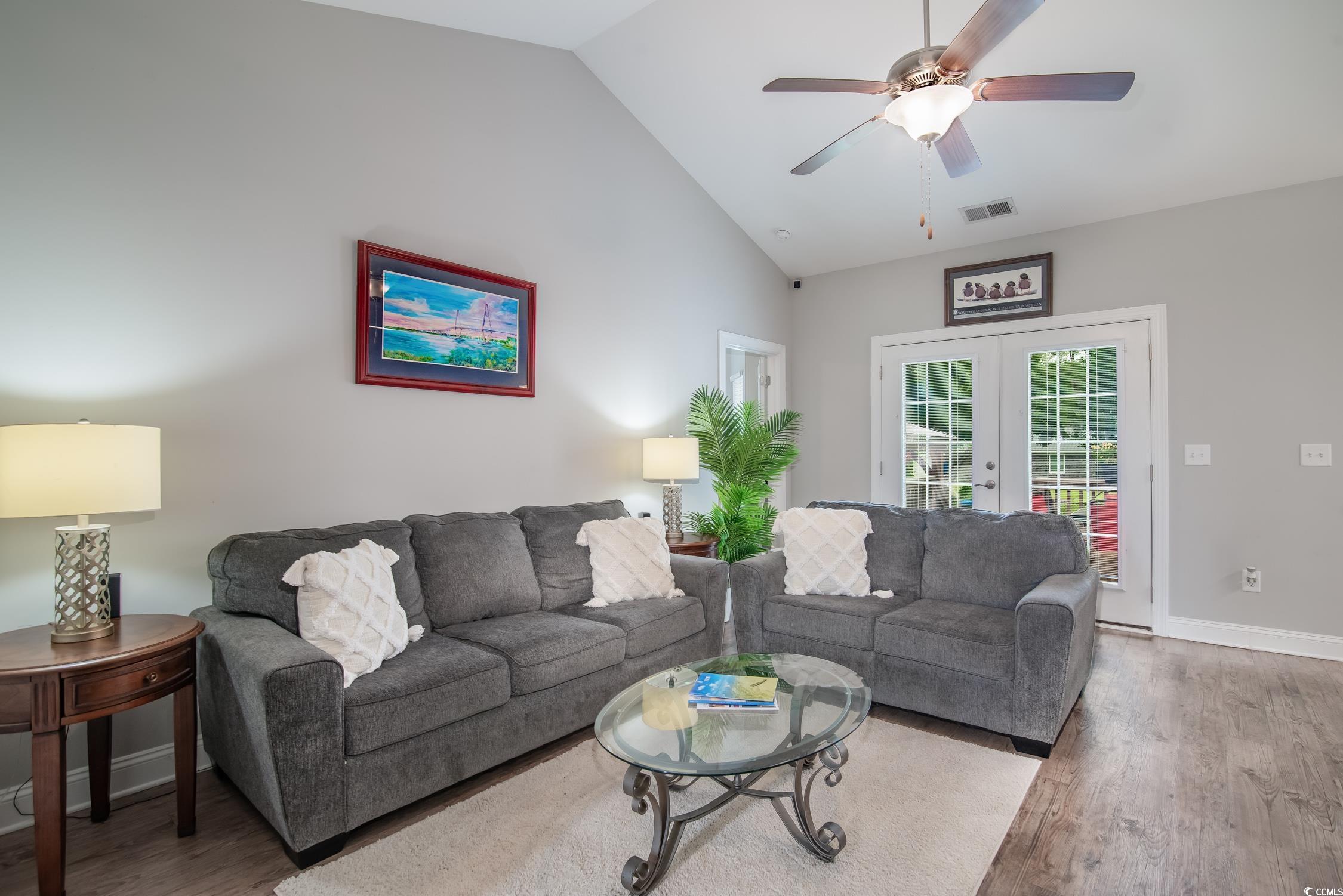 2242 Brier Street Georgetown, SC 29440 - Photo 5 of 29 Living room featuring high vaulted ceiling, french