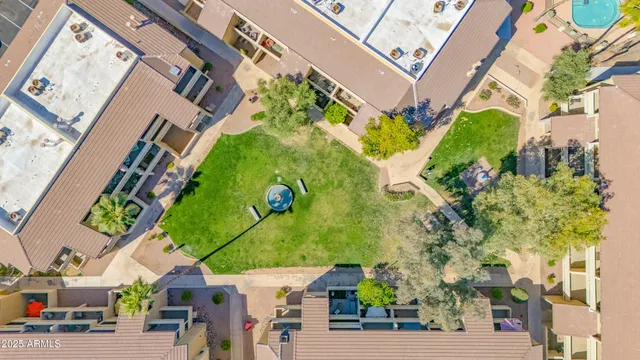 a house view with a garden space