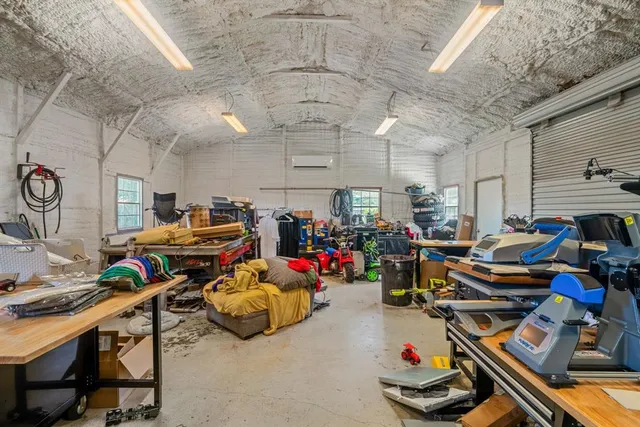 a room with storage and utility room