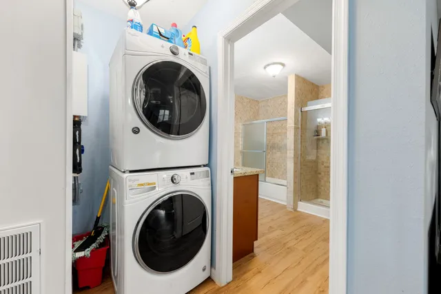 a view of city from a balcony