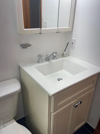 a bathroom with a sink and a toilet