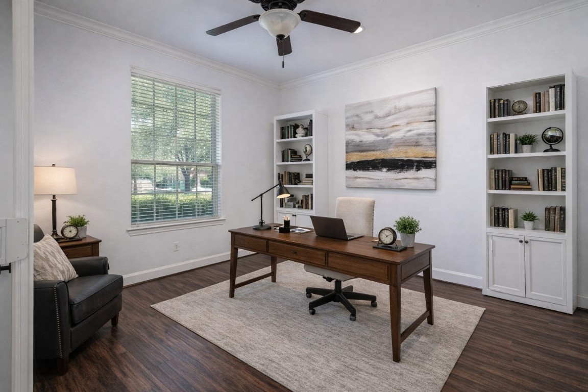 6859 Adrienne Arbor Drive Spring, TX 77389 - Photo 5 of 32 Study/office space with French doors. Virtually staged