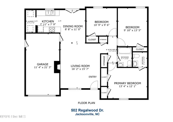 $1,600 | 502 Regalwood Drive, Jacksonville, NC 28546