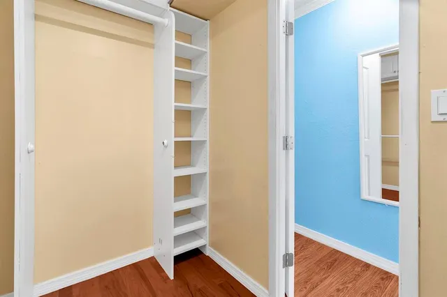 a room with storage and utility
