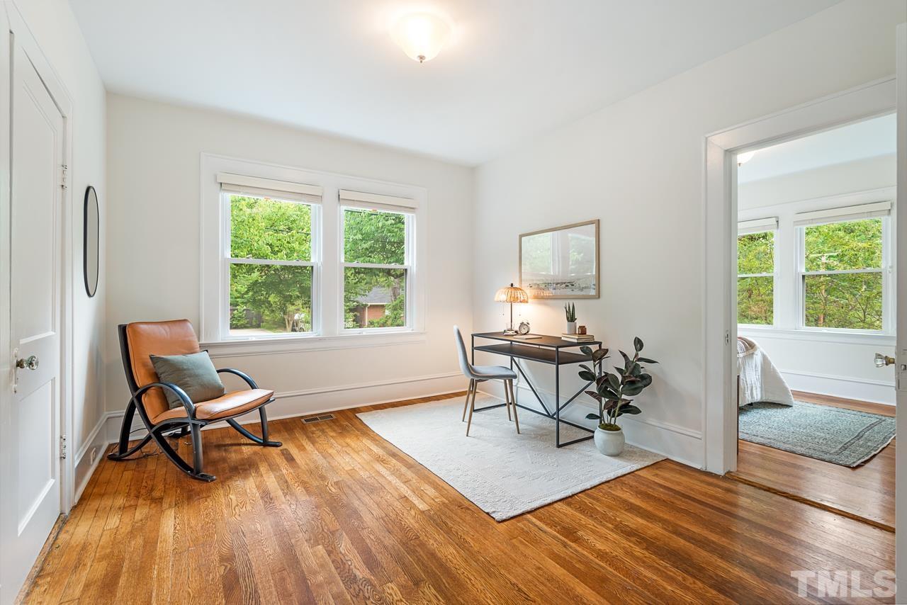 2201 University Drive Durham, NC 27707 - Photo 26 of 43 a living room with furniture and a wooden floor