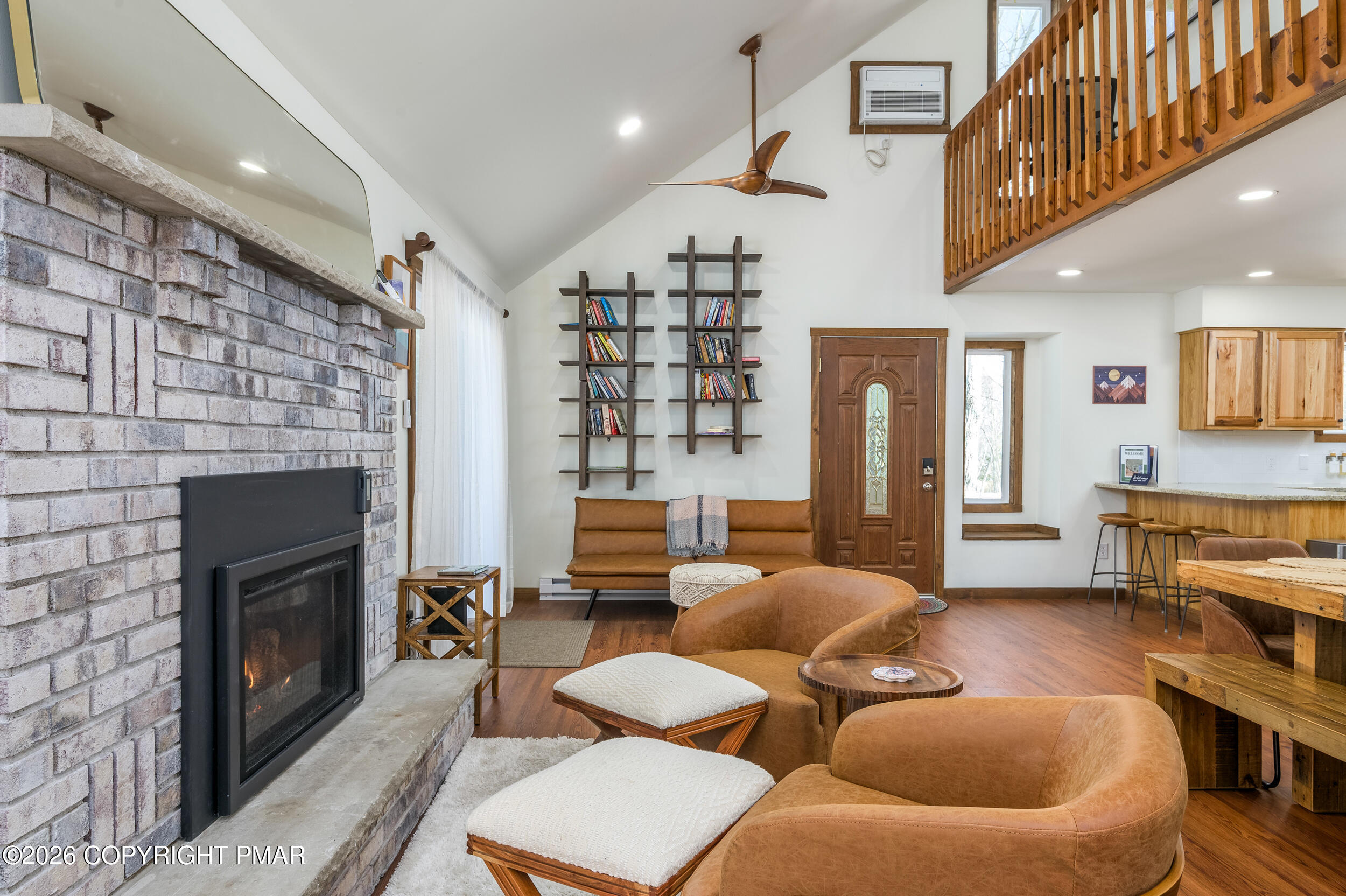 2206 Chatham Drive Bushkill, PA 18324 - Photo 23 of 45 a living room with furniture and a fireplace