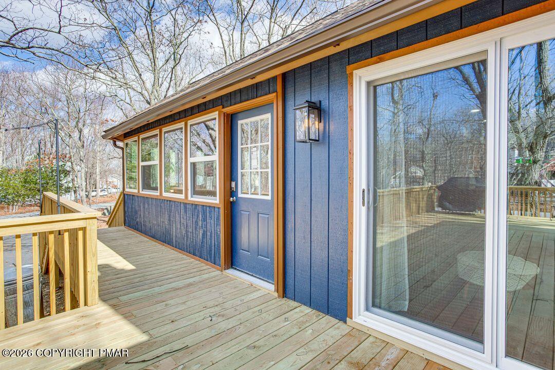 2206 Chatham Drive Bushkill, PA 18324 - Photo 29 of 45 a porch with seating space