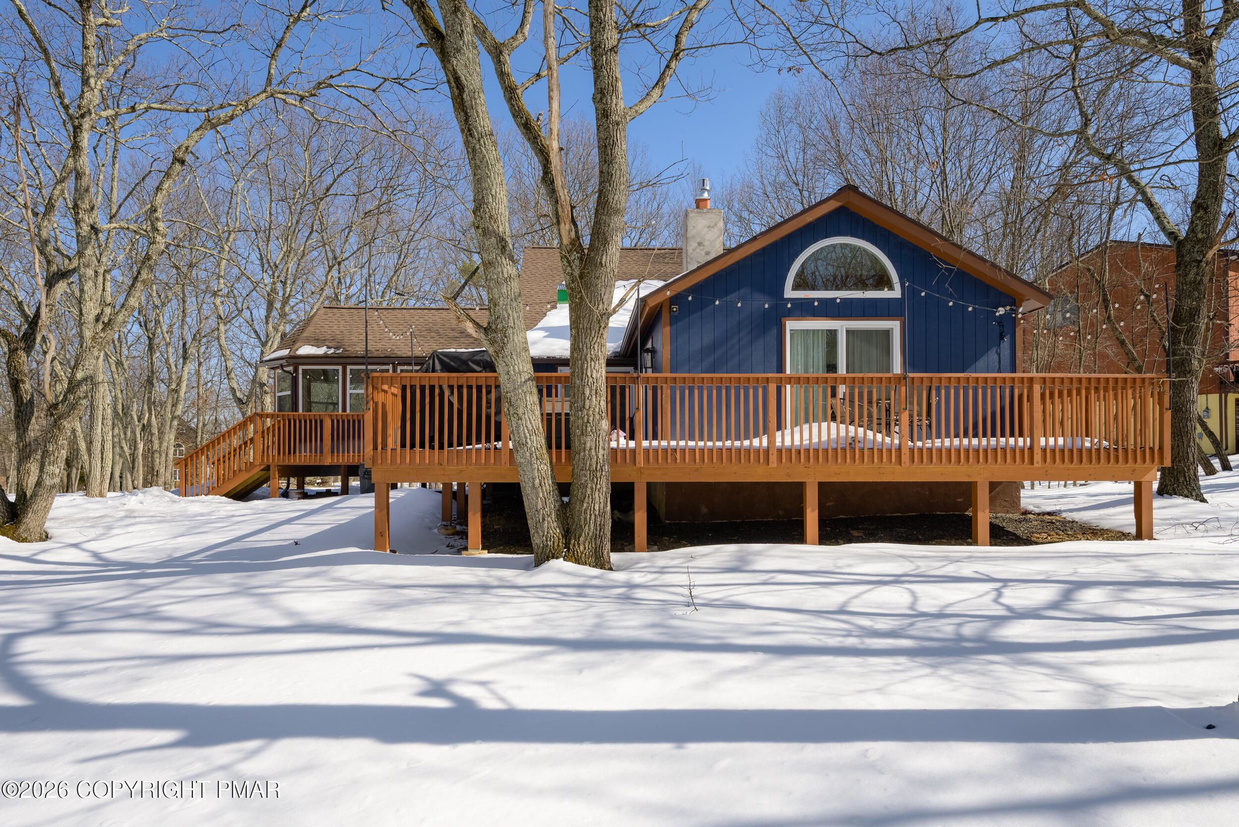 2206 Chatham Drive Bushkill, PA 18324 - Photo 34 of 45 a front view of house with large trees
