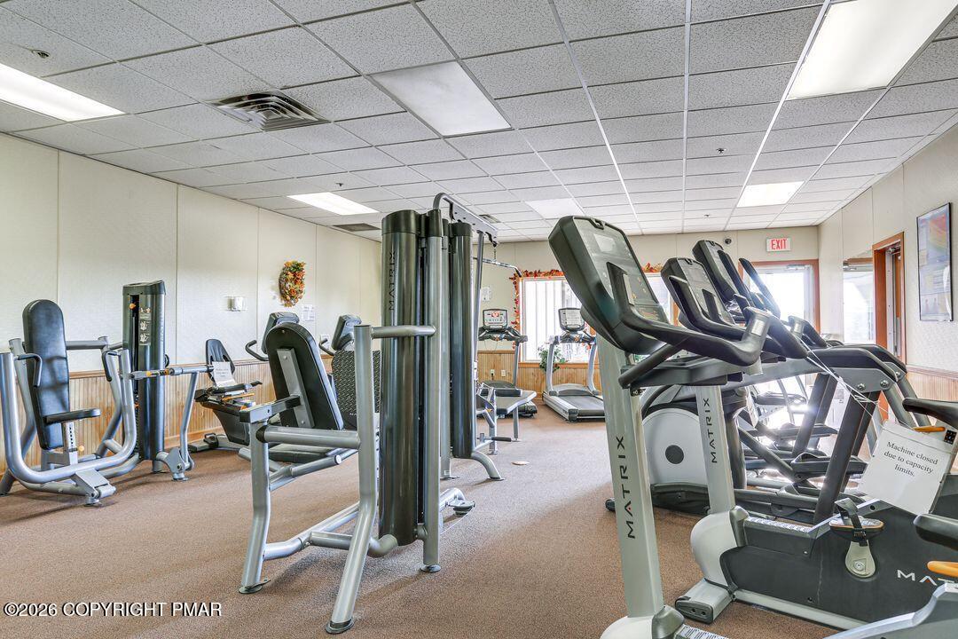 2206 Chatham Drive Bushkill, PA 18324 - Photo 37 of 45 a view of a room with gym equipment