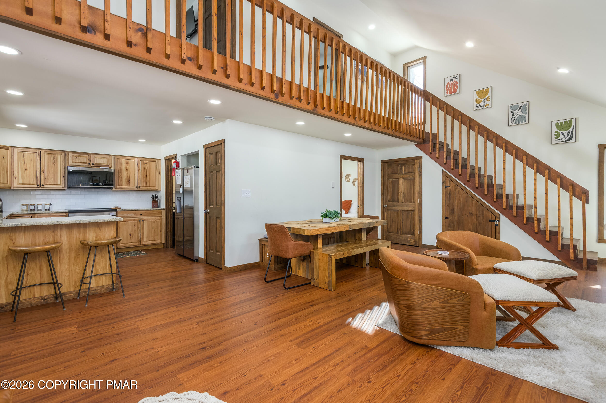 2206 Chatham Drive Bushkill, PA 18324 - Photo 4 of 45 a view of kitchen with furniture and wooden floor
