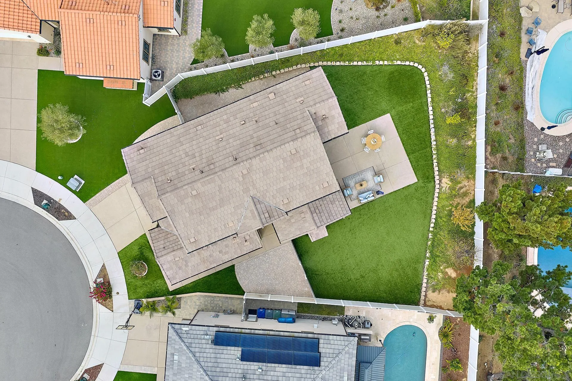 12410 Aria Court Poway, CA 92064 - Photo 42 of 47 an aerial view of a house with a garden and plants