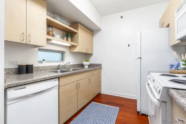 a view of a building from a balcony