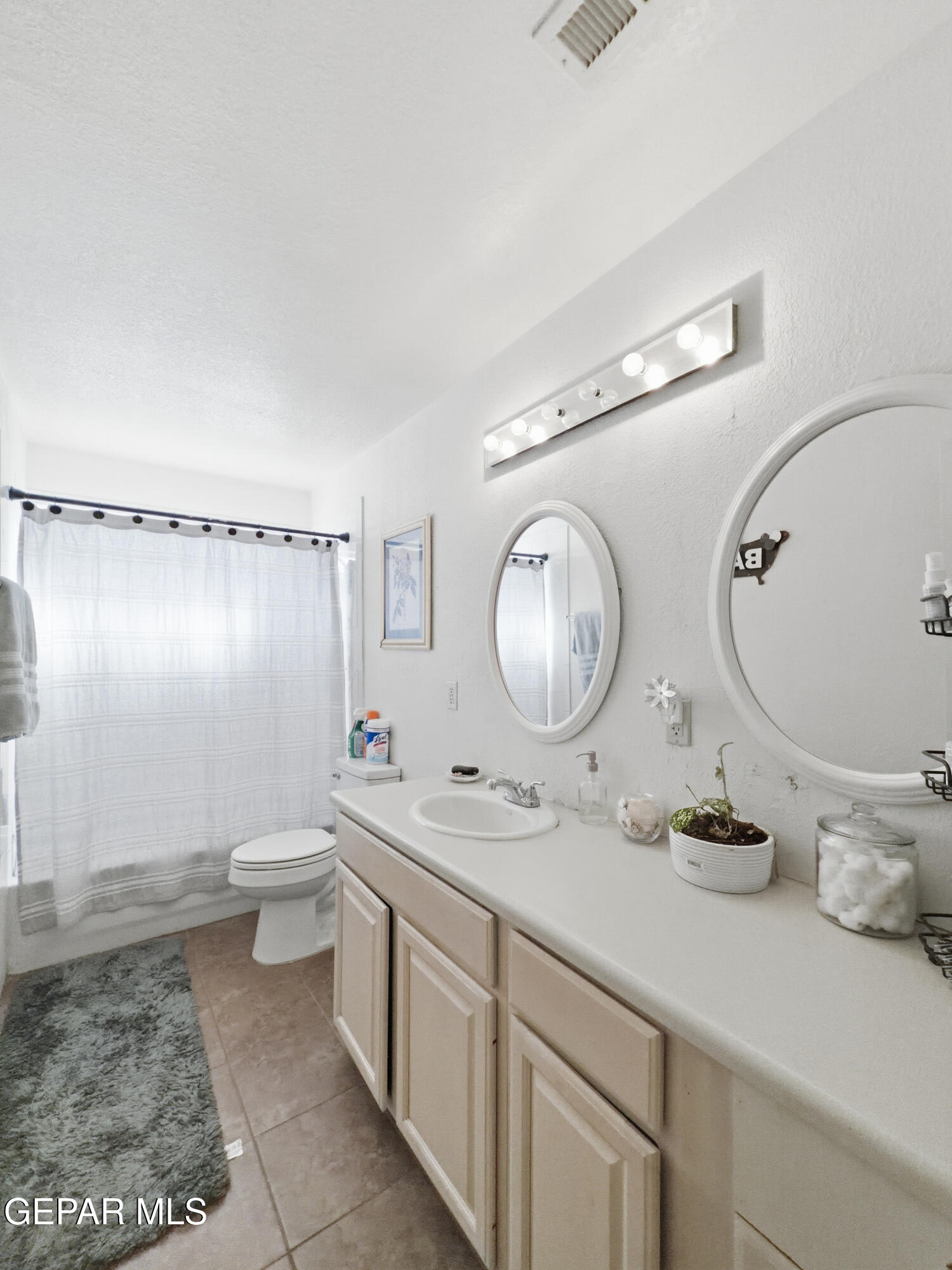 5156 Bradley Road El Paso, TX 79938 - Photo 27 of 39 a bathroom with a toilet a sink and mirror