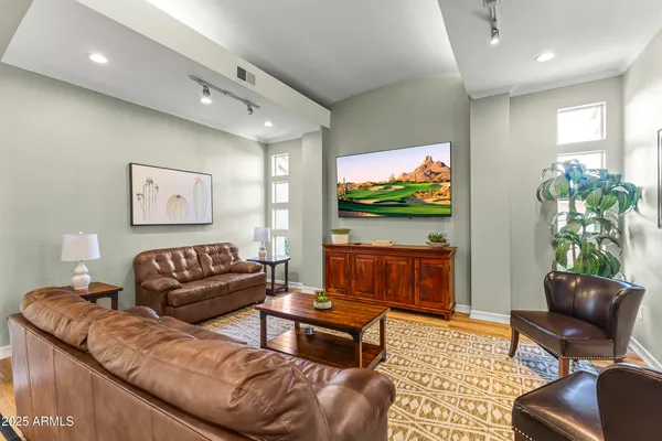 an aerial view of a city with houses