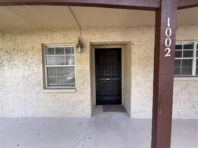 a view of front door of house