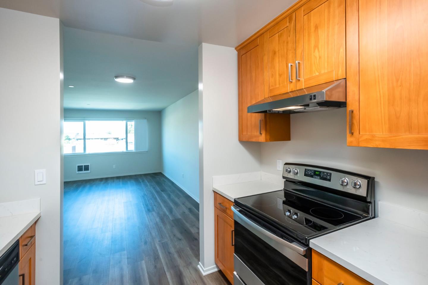 1007 Hemlock Avenue Millbrae, CA 94030 - Photo 9 of 34 a kitchen with wooden floors and a stove