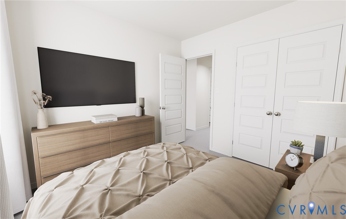 286 Greenpark Road Sandston, VA 23150 - Photo 17 of 26 a bedroom with a bed and a flat screen tv