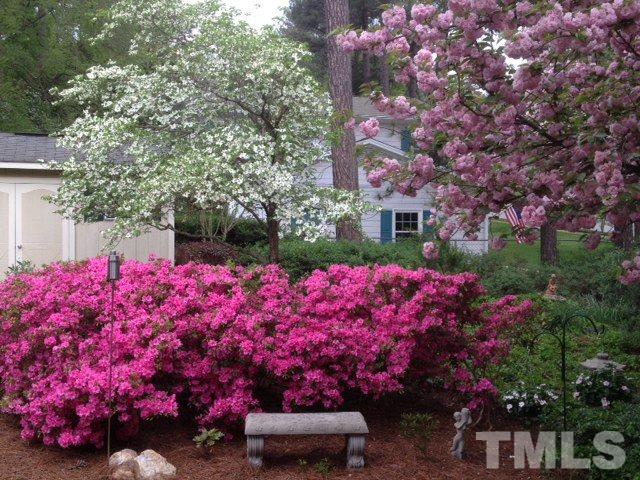 3907 Converse Drive Raleigh, NC 27609 - Photo 26 of 30 a front view of a house with a yard and fountain