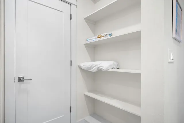 a view of white cabinets