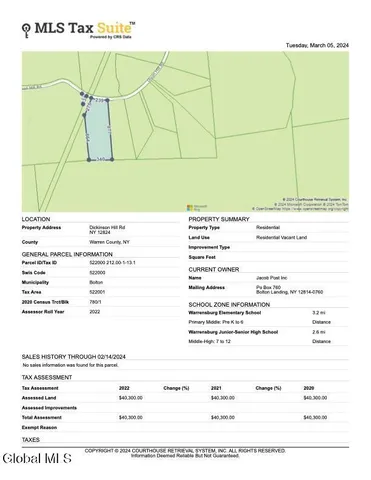 $139,000 | 326 Dickinson Hill Road, Bolton, NY 12824
