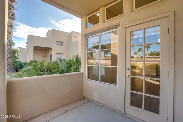 a view of a road from a window