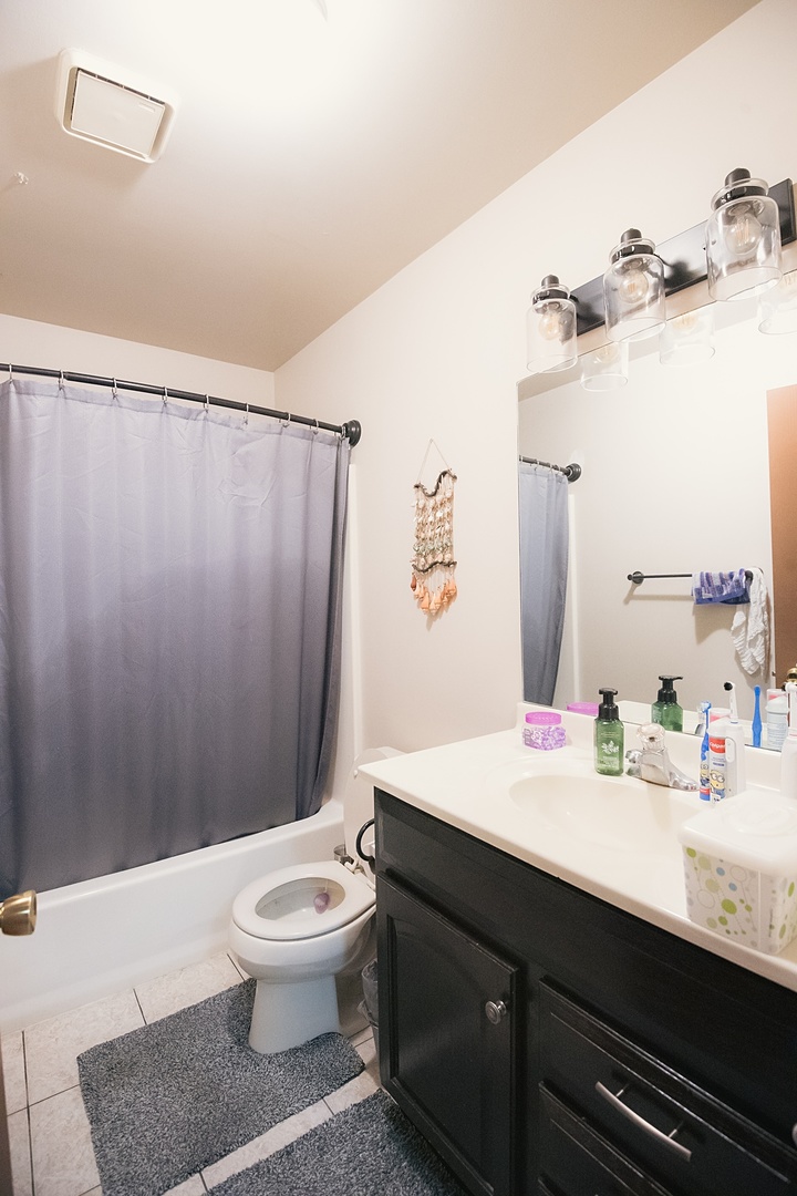 17297 Maple Lane Gurnee, IL 60031 - Photo 10 of 29 a bathroom with a sink a toilet and shower