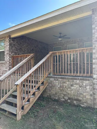 a view of wooden fence