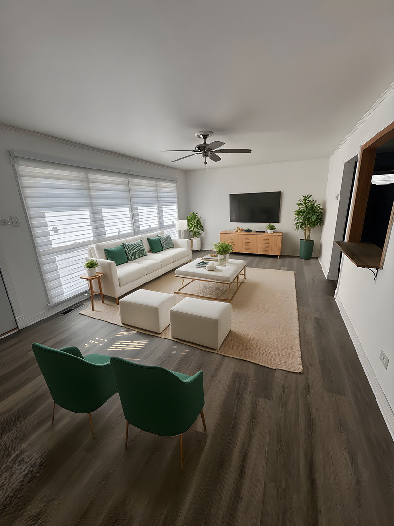 306 Mohawk Street Park Forest, IL 60466 - Photo 3 of 12 a living room with furniture and a flat screen tv