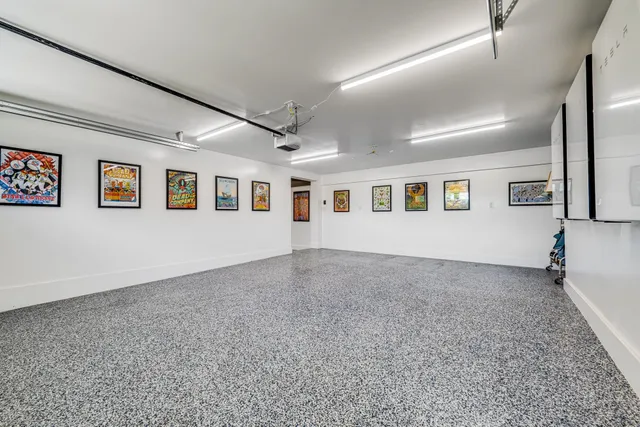 a big room with windows and closet