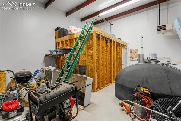 a view of a garage
