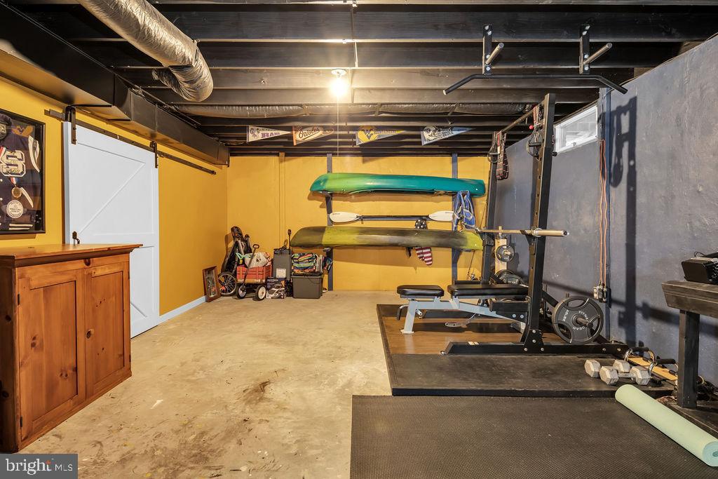 138 Woodrow Road Winchester, VA 22602 - Photo 27 of 30 Barn Door leads into the basement storage room