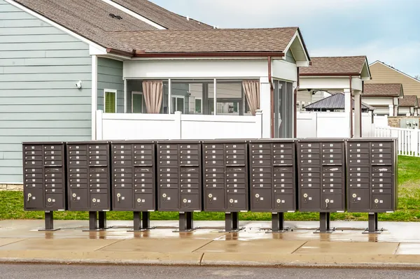 a view of a building with a street