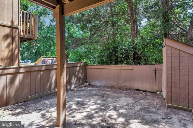 a backyard of a house