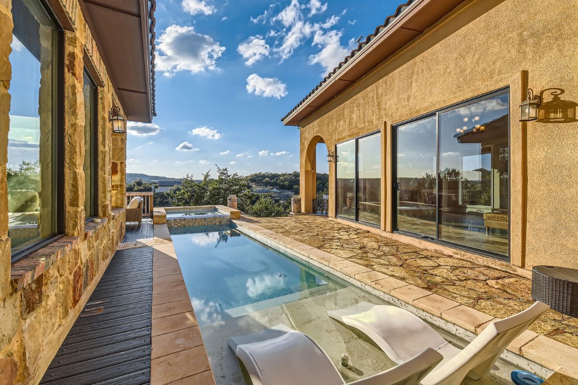 a view of balcony with couch