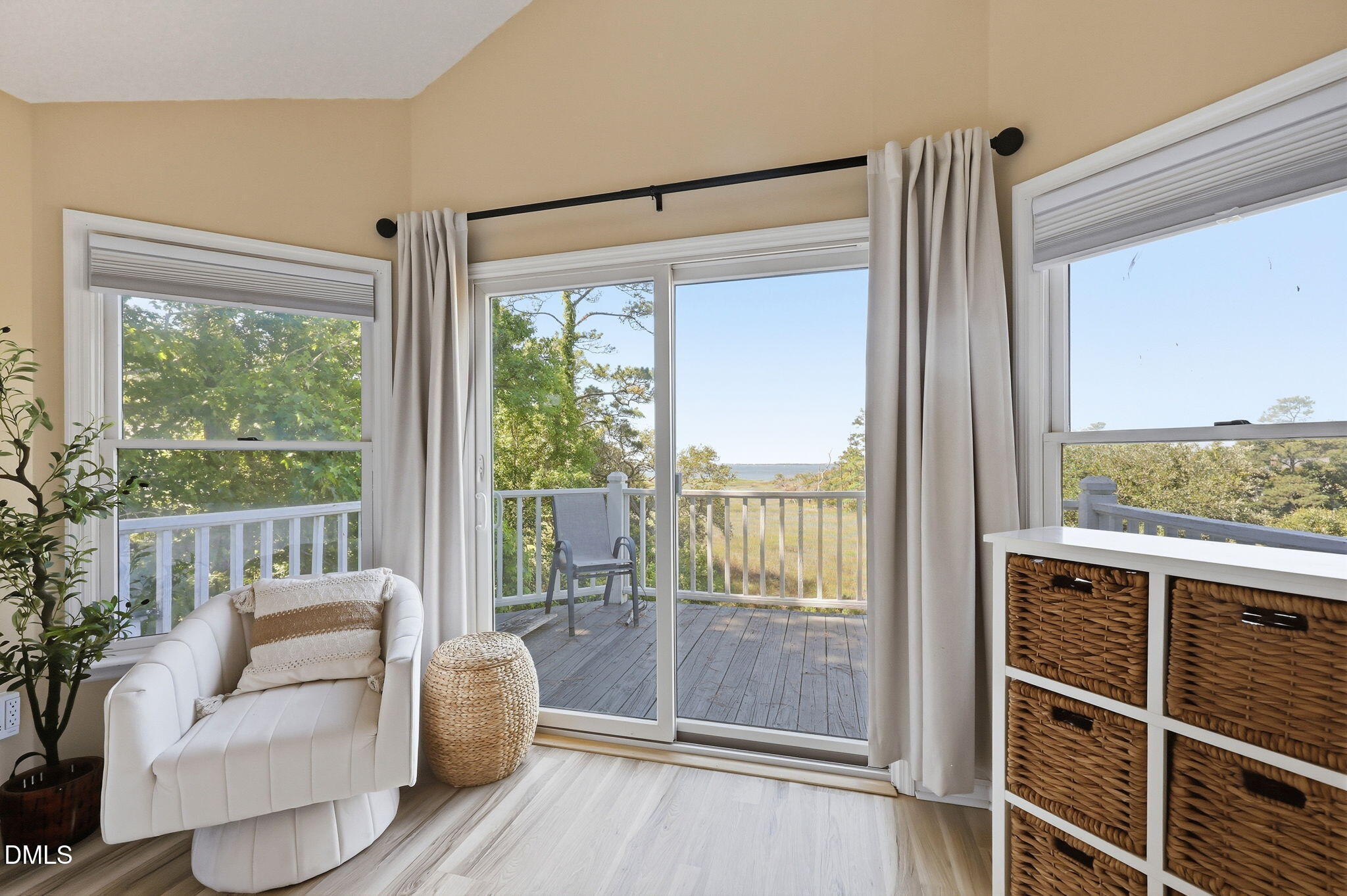 174 Windy Point Road Beaufort, NC 28516 - Photo 45 of 55 Private balcony with views of woods and ICW. Perfect spot for morning coffee or afternoon iced tea.